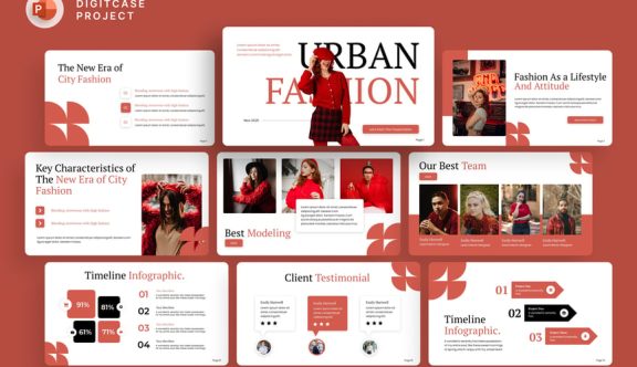 城市时尚报告PPT模板 (PPTX)