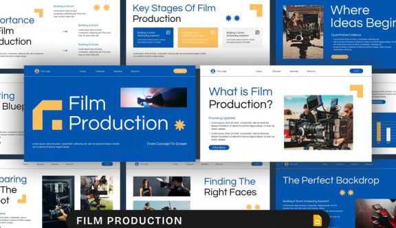 电影制作PPT模板 (PPTX)