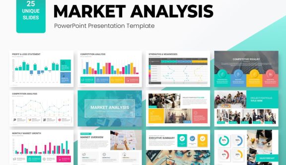 市场分析PPT模板 (PPTX)