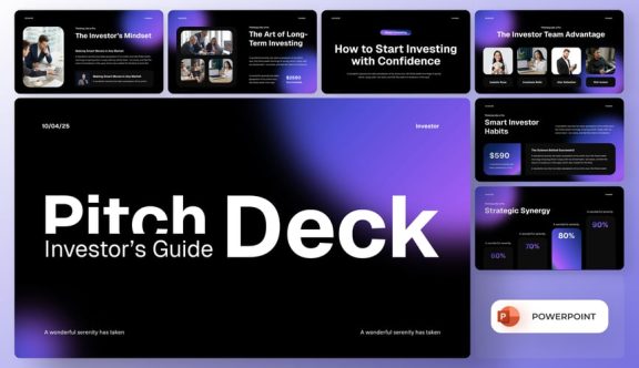 商业投资路演PPT模板 (PPTX)