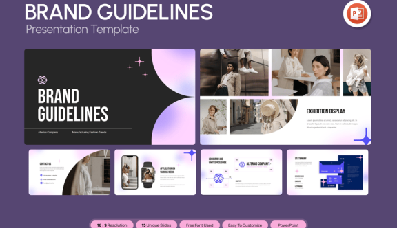 品牌指南PPT模板 (PPTX)