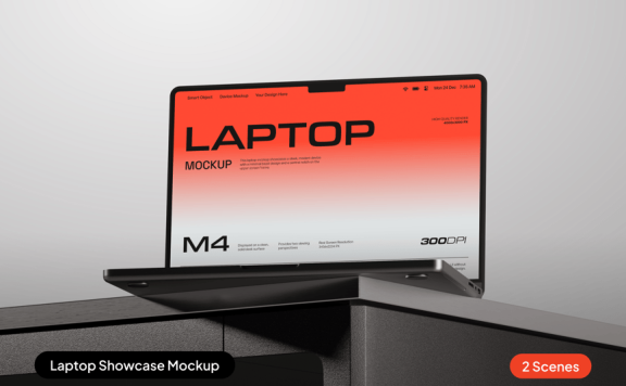 网站展示模型样机 (PSD)