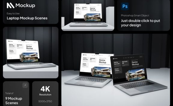 MacBook模型样机 (PSD)