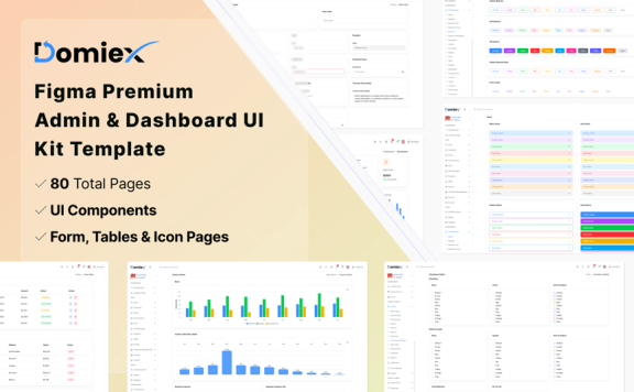 管理和仪表板UI网页模板 (FIG)