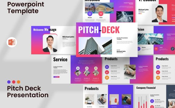 企业商务路演PPT模板 (PPTX)