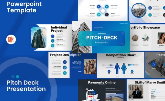 项目路演模板PPT模板 (PPTX)