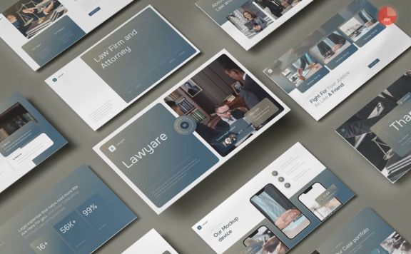 法律与律师PPT模板 (PPTX)