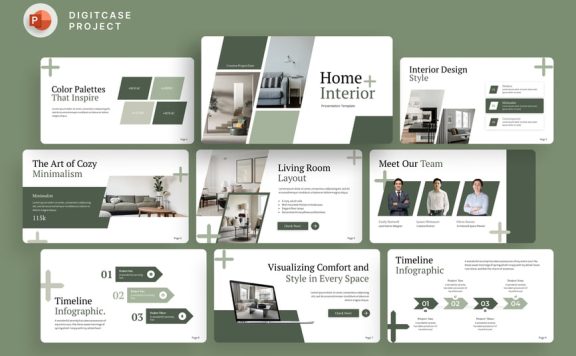 家庭内部活动PPT模板 (PPTX)