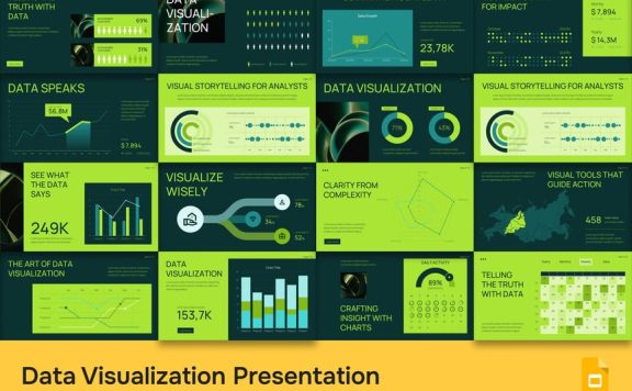 数据可视化PPT模板 (PPTX)