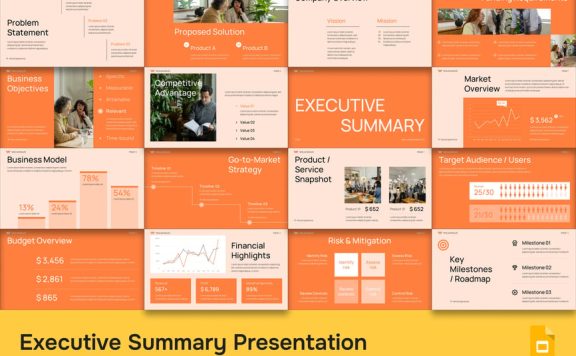 高管总结报告PPT模板 (PPTX)