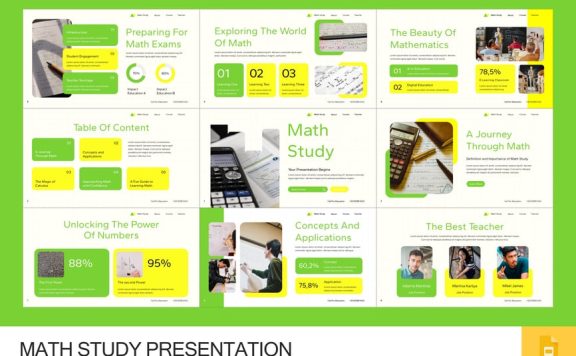 数学研究PPT模板 (PPTX)