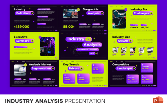 行业分析PPT模板 (PPTX)