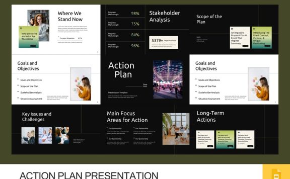 行动计划PPT模板 (PPTX)