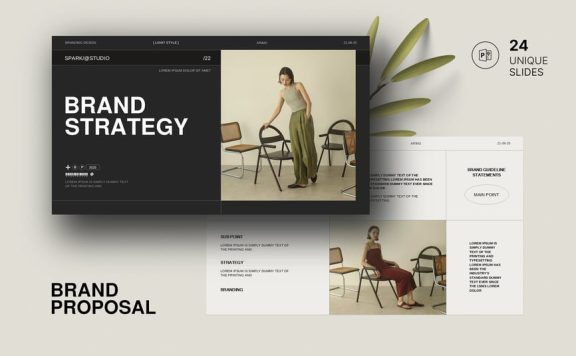 品牌策略PPT模板 (PPTX)