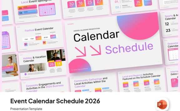 活动日历时间表2026 PPT模板 (PPTX)
