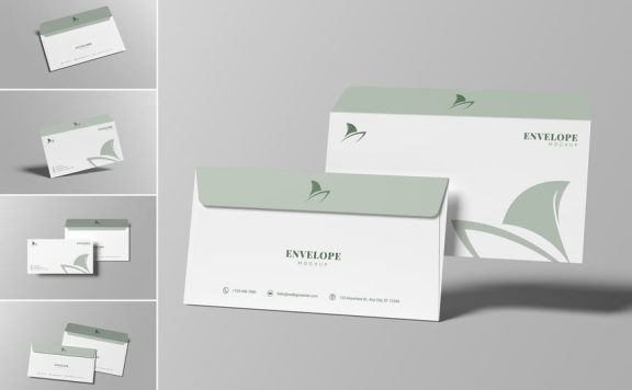 信封模型样机 (PSD,PDF)
