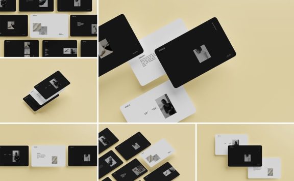 笔记本电脑屏幕演示模型样机 (PSD)