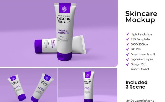 化妆品护肤模型样机 (PSD)