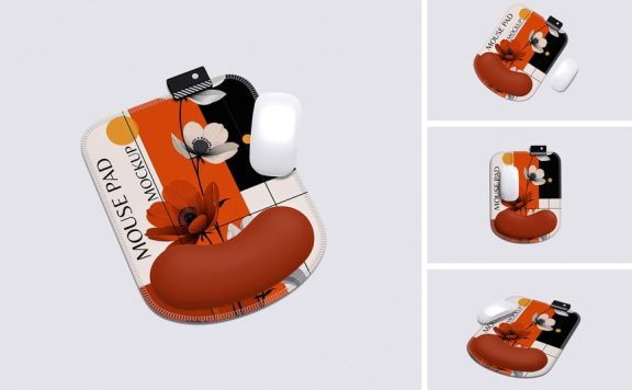 鼠标垫模型样机 (PSD,PDF)