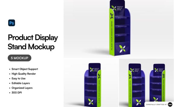 产品展示架模型样机 (PSD,PNG)