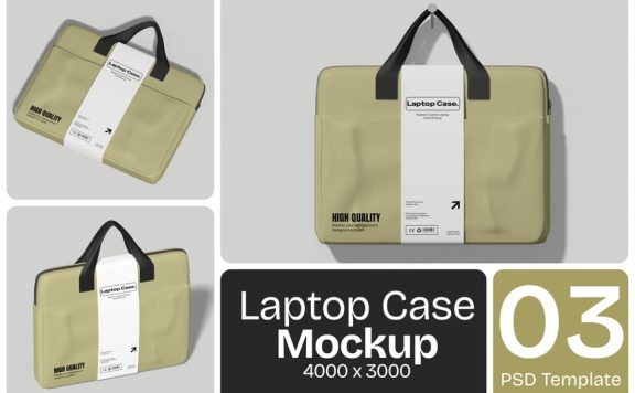 笔记本电脑包模型样机 (PSD)