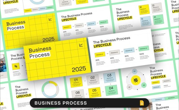 过程流PPT模板 (PPTX)