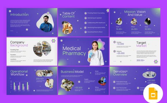 医疗药房PPT模板 (PPTX)