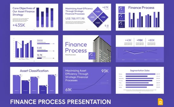 财务过程数据图表PPT模板 (PPTX)