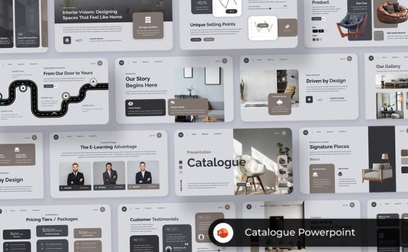 产品目录演示文稿PPT模板 (PPT,PPTX)