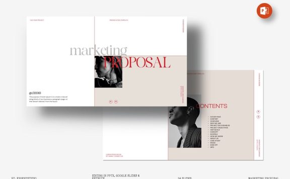 营销建议PPT模板 (PPTX)