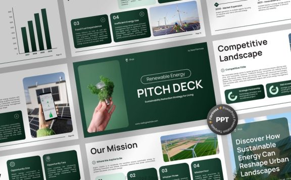 可再生能源项目介绍PPT模板 (PPTX)