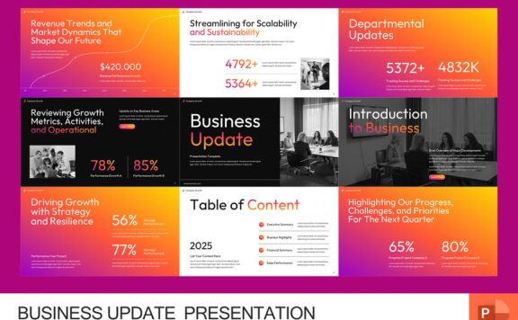 业务更新PPT模板 (PPTX)