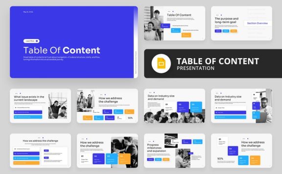 表格内容PPT模板 (PPTX)