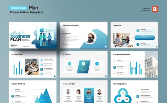 业务计划PPT模板 (PPTX)