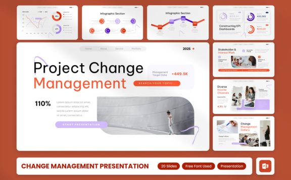 管理报告PPT模板 (PPTX)