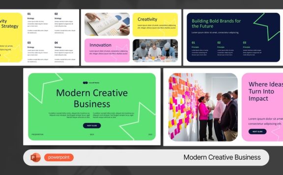 现代创意业务PPT模板 (PPTX)