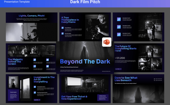 商业项目报告PPT模板 (PPTX)