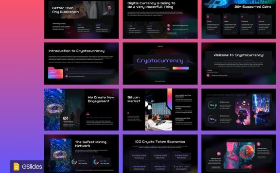 加密货币PPT模板 (PPTX)