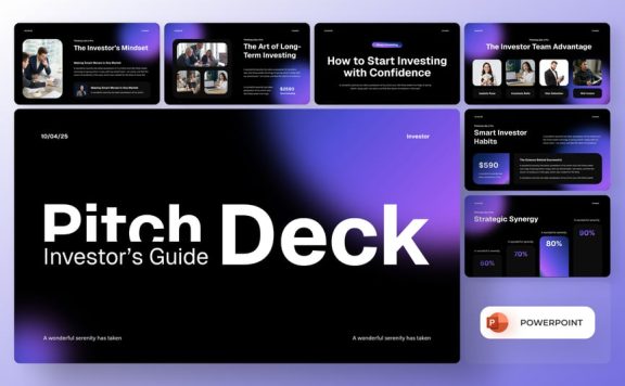 商业投资路演PPT模板 (PPTX)