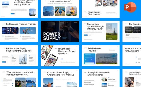 电源技术PPT模板 (PPTX)