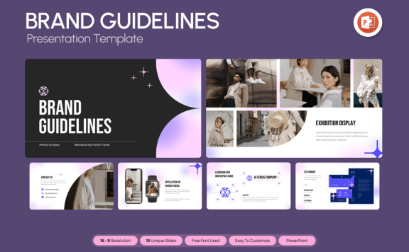 品牌指南PPT模板 (PPTX)