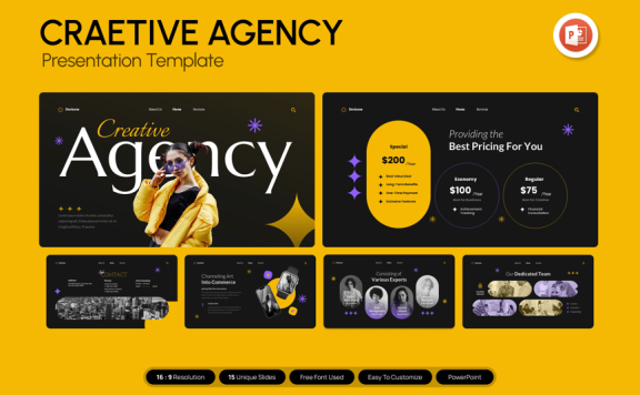 代理创意演示模板PPT模板 (PPTX)