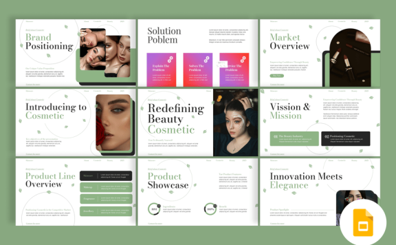 美容介绍PPT模板 (PPTX)