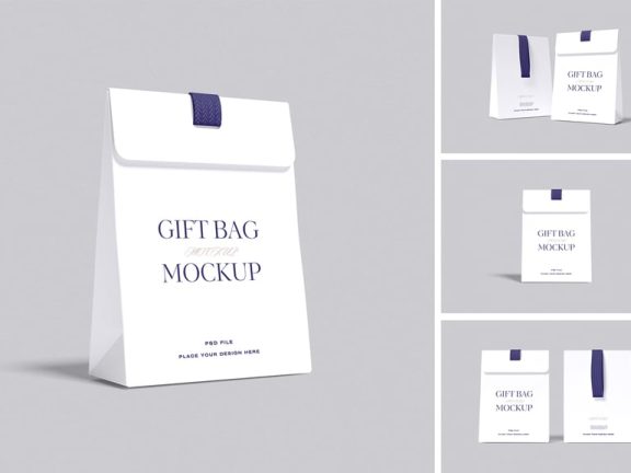 小礼品袋模型样机 (PSD,PDF)