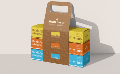 多层外卖盒模型