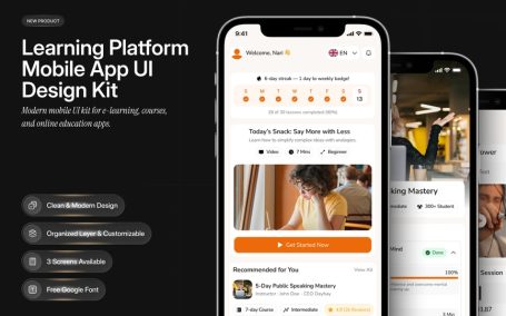 学习平台移动应用 UI 设计工具包