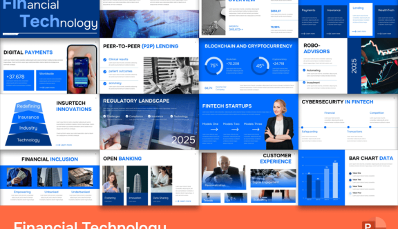 金融科技PPT模板 (PPTX)