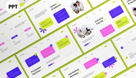 白色粉红色商业计划PPT模板 (PPT,PPTX)