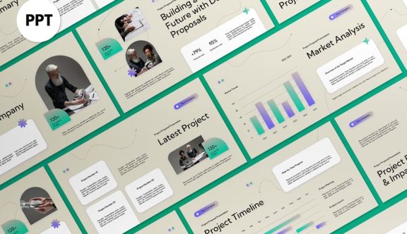 梯度项目建议橙色现代商务提案PPT (PPT,PPTX)