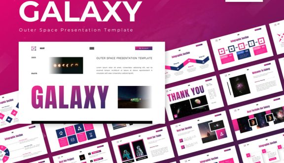 银河系 – 外层空间PPT模板 (PPTX)